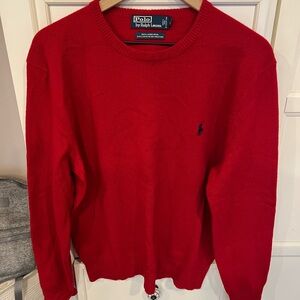 Ralph Lauren Men's Red Crewneck Sweater
